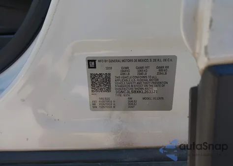 2019 Chevrolet Trax Lt из США, поврежденный, VIN 3GNCJLSBXKL263121